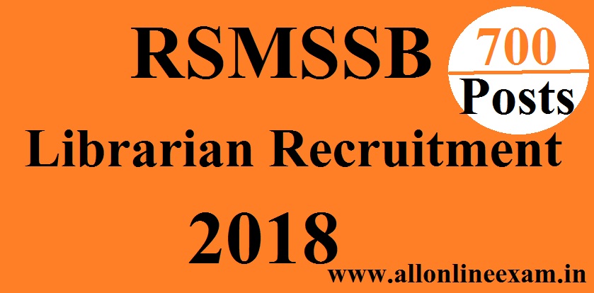 RSMSSB Librarian Grade III Recruitment 2018