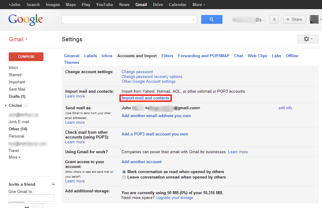 how to check emails of other account on gmail 